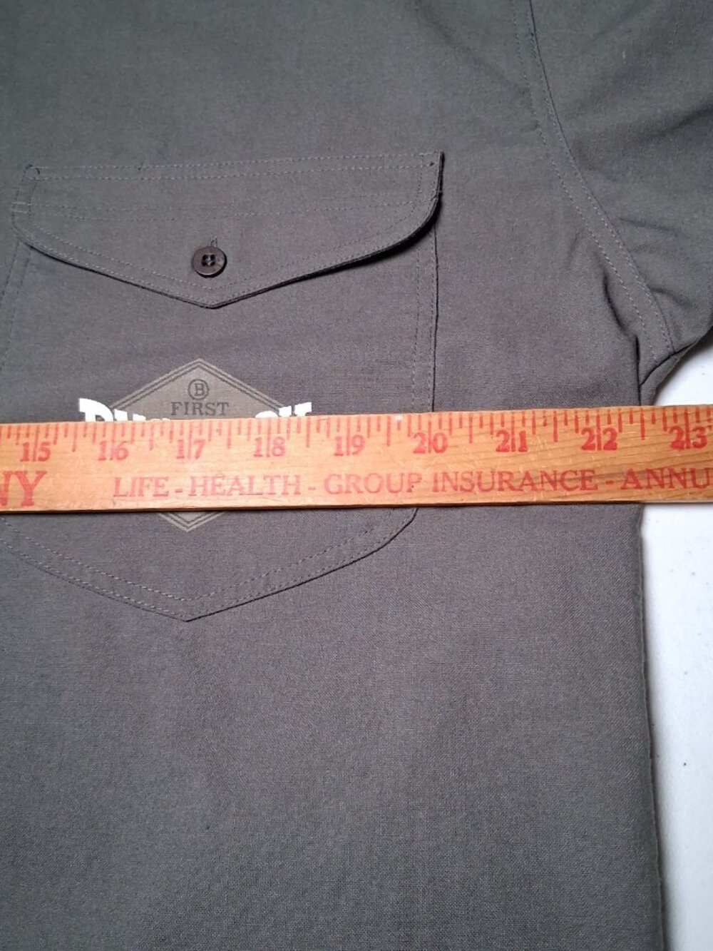 Vintage 1990s Bugle Boy Shirt Small Gray Button Down Collared Retro Grunge - Picture 6 of 12